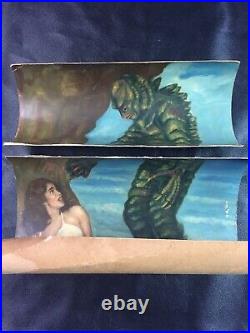 Creature From The Black Lagoon Oil Painting 12x 14 Signed to Forrest Ackerman