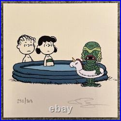 Creature From The Black Lagoon Peanuts Charlie Brown Print Mondo Poster Raid71