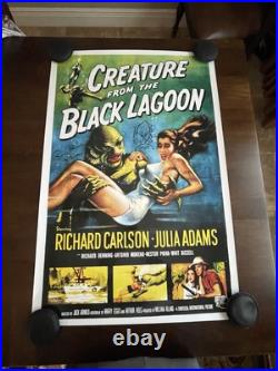 Creature From The Black Lagoon Poster signed & Sketch By Ricou Browning, Beckett