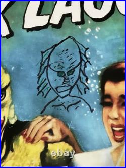 Creature From The Black Lagoon Poster signed & Sketch By Ricou Browning, Beckett