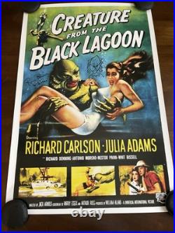 Creature From The Black Lagoon Poster signed & Sketch By Ricou Browning, Beckett