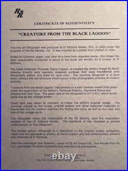 Creature From The Black Lagoon S2 Stone Litho Movie Poster 2002 Recreation
