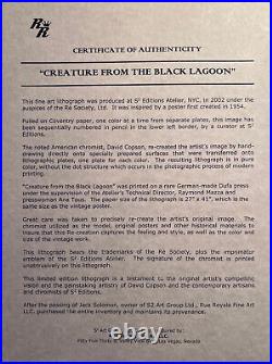 Creature From The Black Lagoon S2 Stone Litho Movie Poster 2002 Recreation