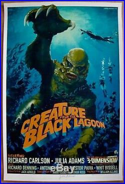 Creature From The Black Lagoon Screen Print Stan & Vince, Julie Adams Signed