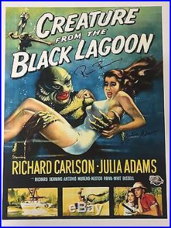 Creature From The Black Lagoon Signed Poster X 2 Julia Adams Rare EXACT PROOF