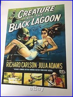 Creature From The Black Lagoon Signed Poster X 2 Julia Adams Rare EXACT PROOF