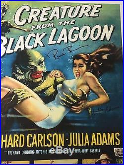 Creature From The Black Lagoon Signed Poster X 2 Julia Adams Rare EXACT PROOF