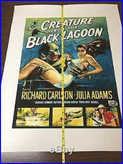 Creature From The Black Lagoon Signed Poster X 2 Julia Adams Rare EXACT PROOF