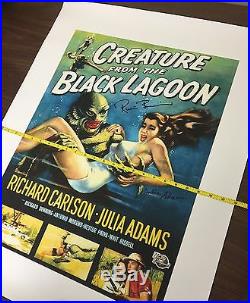 Creature From The Black Lagoon Signed Poster X 2 Julia Adams Rare EXACT PROOF