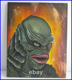 Creature From The Black Lagoon Universal Monsters Painting Art Drawing 20 x 16
