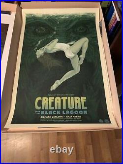 Creature From The Black Lagoon Variant Poster Pittides- MONDO Ltd. Ed. 81/125
