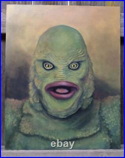 Creature From the Black Lagoon 16 X 20 Acrylic Portrait Universal Monster Art