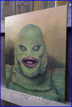 Creature From the Black Lagoon 16 X 20 Acrylic Portrait Universal Monster Art