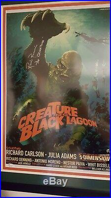 Creature from the Black Lagoon 17x23 Framed Horror Ricou Browning Auto'd JSA
