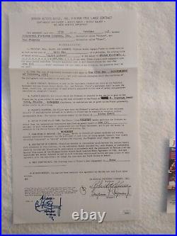 Creature from the Black Lagoon Contract signed by Ben Chapman JSA CERTIFIED