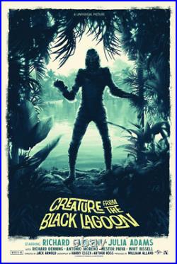 Creature from the Black Lagoon Kevin Wilson Screen Print Poster 24x36 xx/150