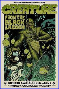 Creature from the Black Lagoon Matthew Allison MONDO Poster Print Green Mondo