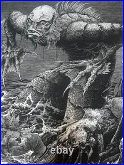 Creature from the Black Lagoon Mondo Movie Poster Brandon Holt Signed A/P /52