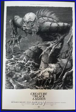 Creature from the Black Lagoon Mondo Movie Poster Brandon Holt Signed A/P /52