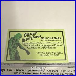 Creature from the Black Lagoon Movie Clippings & Ben Chapman Contract Autograph
