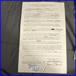 Creature from the Black Lagoon Movie Clippings & Ben Chapman Contract Autograph