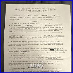 Creature from the Black Lagoon Movie Clippings & Ben Chapman Contract Autograph