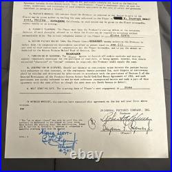 Creature from the Black Lagoon Movie Clippings & Ben Chapman Contract Autograph