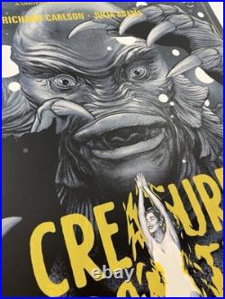 Creature from the Black Lagoon Silver Variant Martin Ansin Poster Print Mondo NM