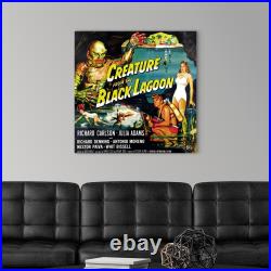 Creature from the Black Lagoon Vintage Canvas Wall Art Print, Movie Home Decor