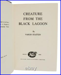 Creature from the Black Lagoon by VARGO STATTEN First Edition 1st 1954