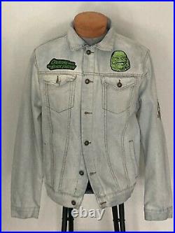 Creature from the Black Lagoon hand painted jean jacket Men's size Large NWT OOA