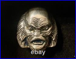 Creature from the Black Lagoon solid sterling silver ring Hand made TTS