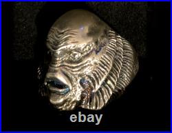 Creature from the Black Lagoon solid sterling silver ring Hand made TTS