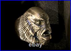 Creature from the Black Lagoon solid sterling silver ring Hand made TTS