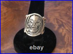 Creature from the Black Lagoon sterling silver ring USA made by GG