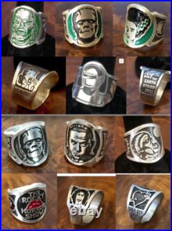 Creature from the Black Lagoon sterling silver ring USA made by GG