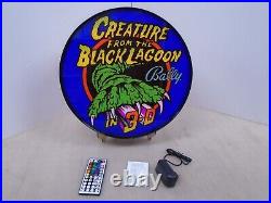 Creature from the black lagoon Pinball 15-inch Round LED Wall Display light box