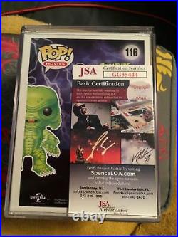 Creature from the black lagoon funko pop Glow Autographed With Coa JSA Certified