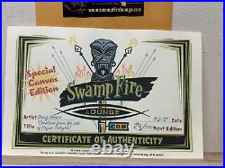 Doug Horne Swamp Fire Lounge Creature from the Black Lagoon 24/100 Canvas Print