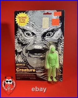 ERROR CARD Creature from Black Lagoon Remco Mini Monster Glow Vintage MOC 1980