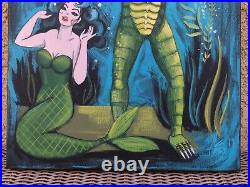 El Gato Gomez Creature from the Black Lagoon Mermaid Painting for Tiki Room