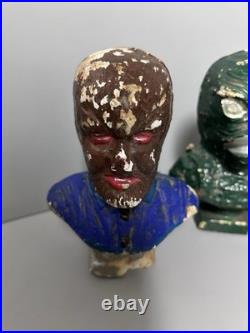 Famous Monsters Plaster Cast Bust Wolfman & Creature From Black Lagoon VTG RAPCO