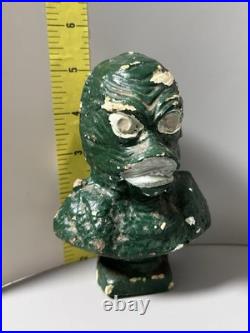 Famous Monsters Plaster Cast Bust Wolfman & Creature From Black Lagoon VTG RAPCO