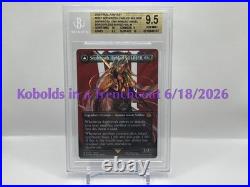 Final Fantasy MTG Sephiroth, Fabled Soldier(Borderless) (Surge Foil) 527 BGS 9.5
