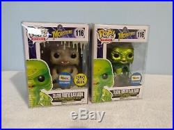 Funko Pop Creature From the Black Lagoon Both Gemini Exclusives withPop Protectors