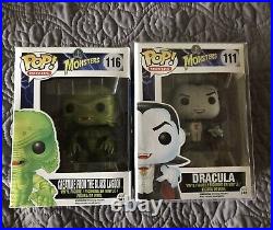 Funko Pop Universal Monsters Lot Dracula 111 Creature From The Black Lagoon 116