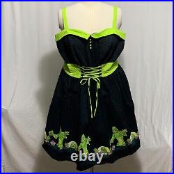 Hot Topic Dress Creature From The Black Lagoon Universal Monsters Lace Up Plus 3