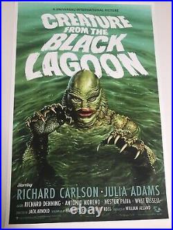 Jason Edmiston Creature from the Black Lagoon Screen Print Mondo Horror xx/275