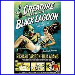 Julia Adams Ricou Browning Autographed Creature from the Black Lagoon 11x17