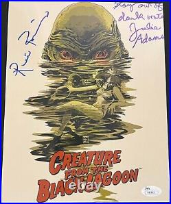 Julie Adams Ricou Browning Creature From The Black Lagoon Signed 8x10 Photo JSA